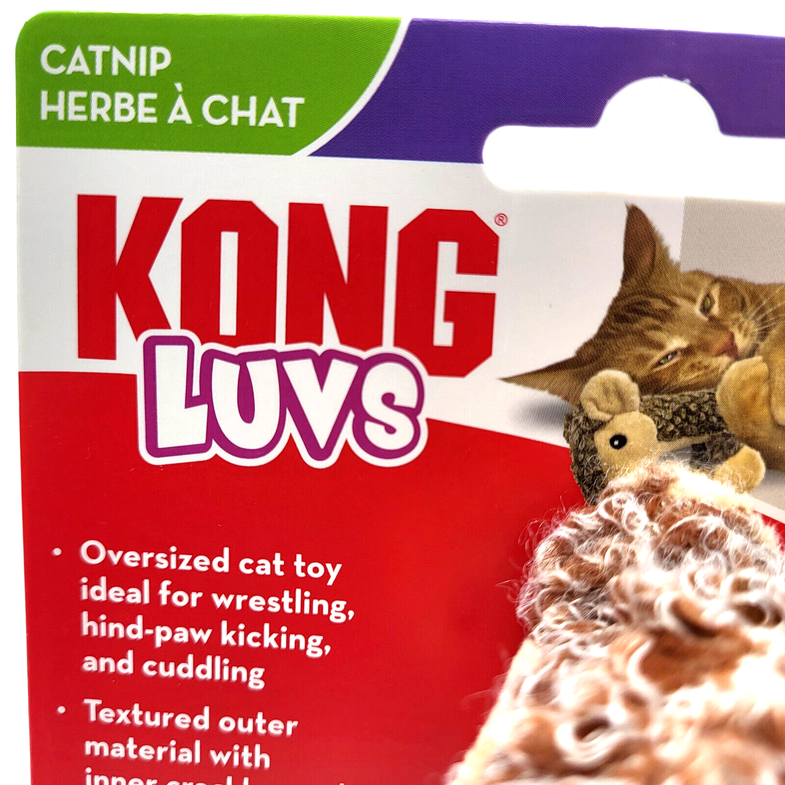 Kong Luvs Mouse Soft Crackling Interactive Catnip Cat Toy 7"