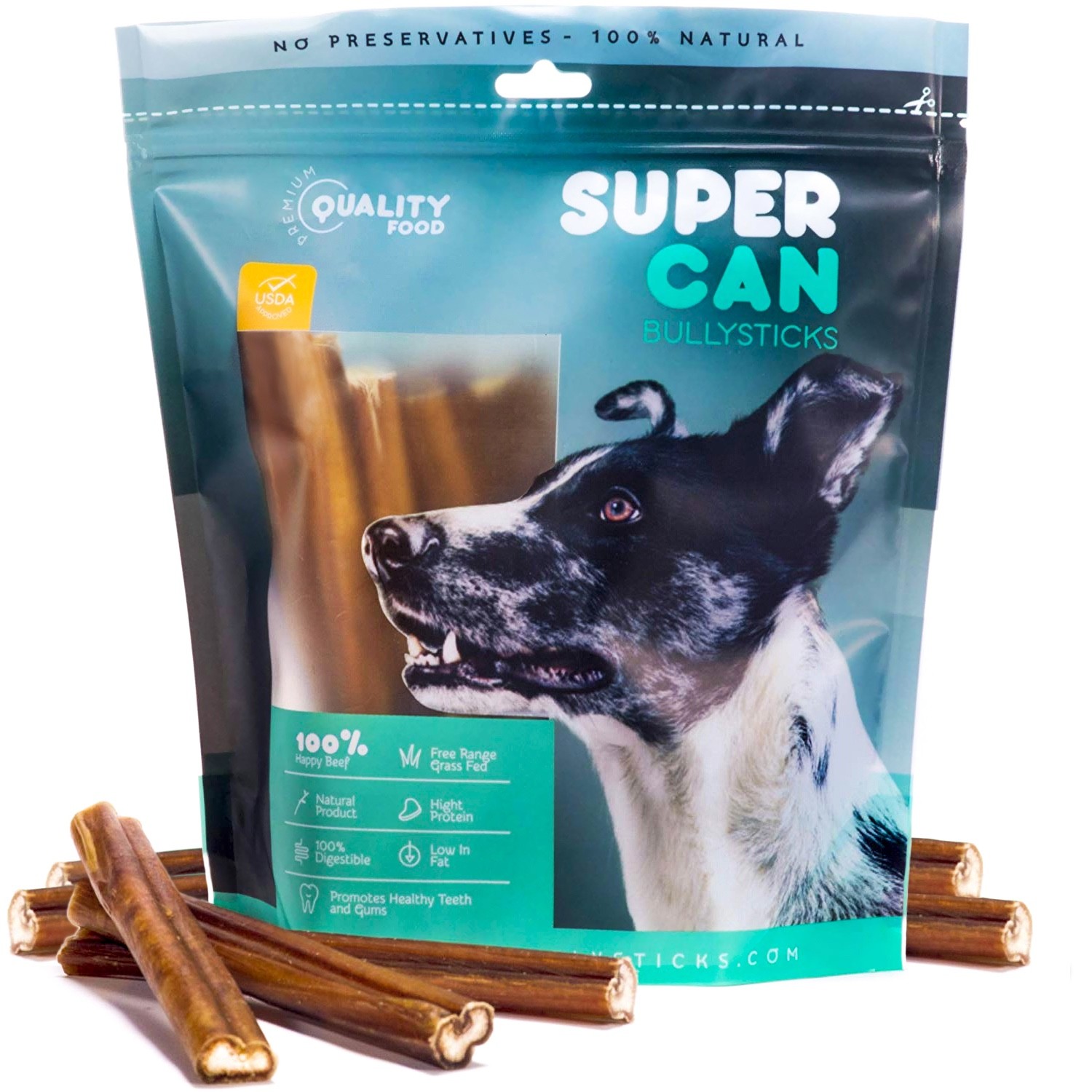 Long Lasting Bully Sticks for Dogs 6" Standard 10 pcs Bag