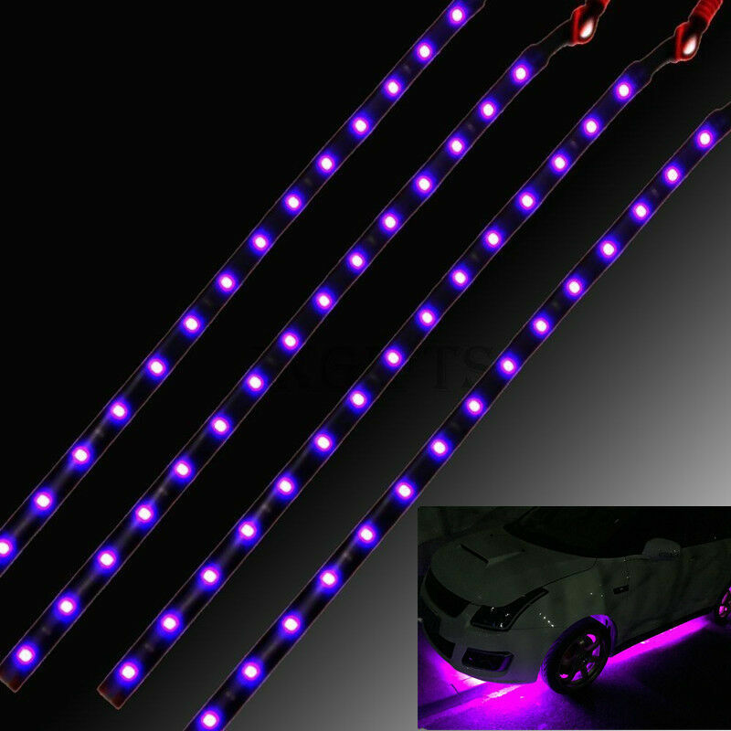 5 PCS 12V 12" 1FT 15SMD Flexible LED Strip Light Waterproof For Car Truck Boat
