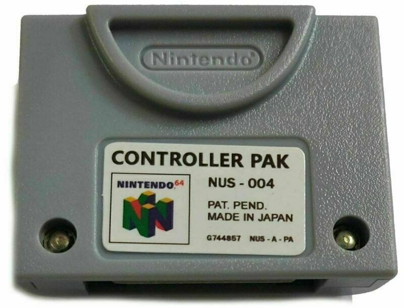 N64 Controller Pak NUS-004 OEM Official Nintendo 64 Memory Card - Tested CLEAN