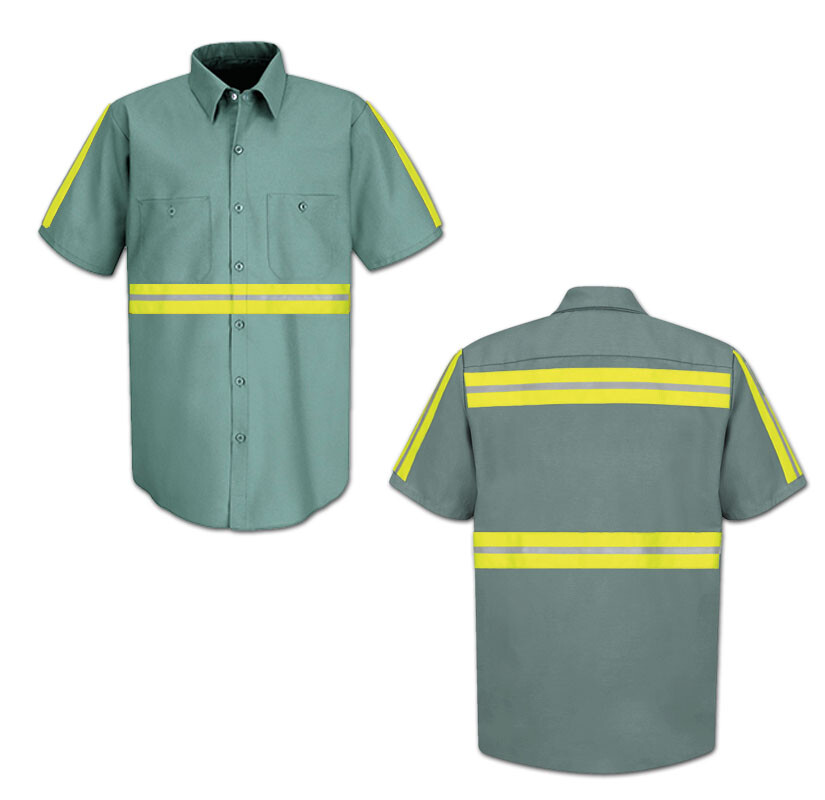 Red Kap Enhanced Visibility Hi Vis Reflective Safety Work Shirt