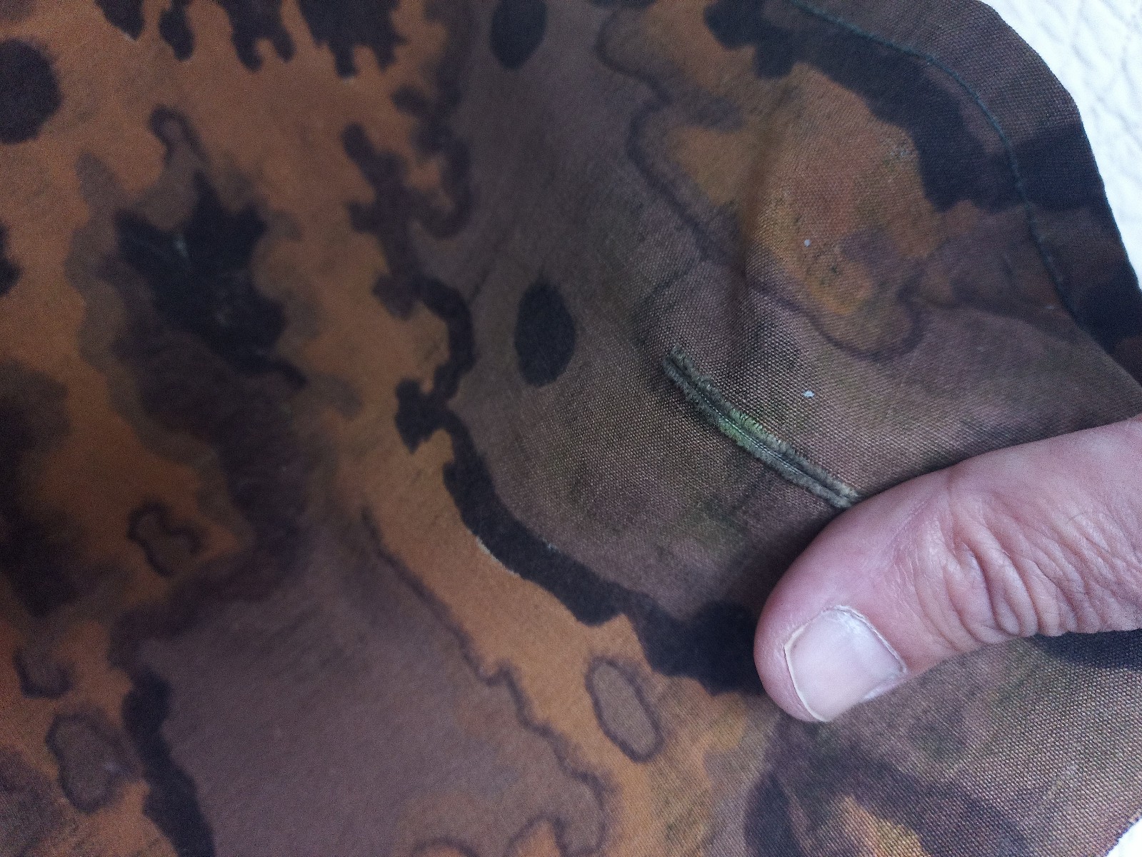 100% Original WWll Waffen SS camouflage material Oak-B pattern 20.5" X 17.5"