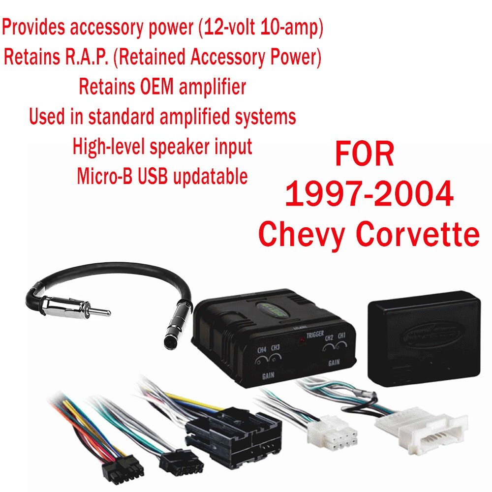 Car Stereo install kit Amp Retention Wire Harness for 1997-2004 Chevy Corvette
