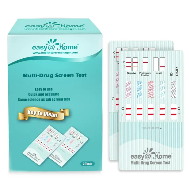 Easy@Home 10 Panel Instant Dip Drug Testing Kits-#EDOAP-3104 -2Pack