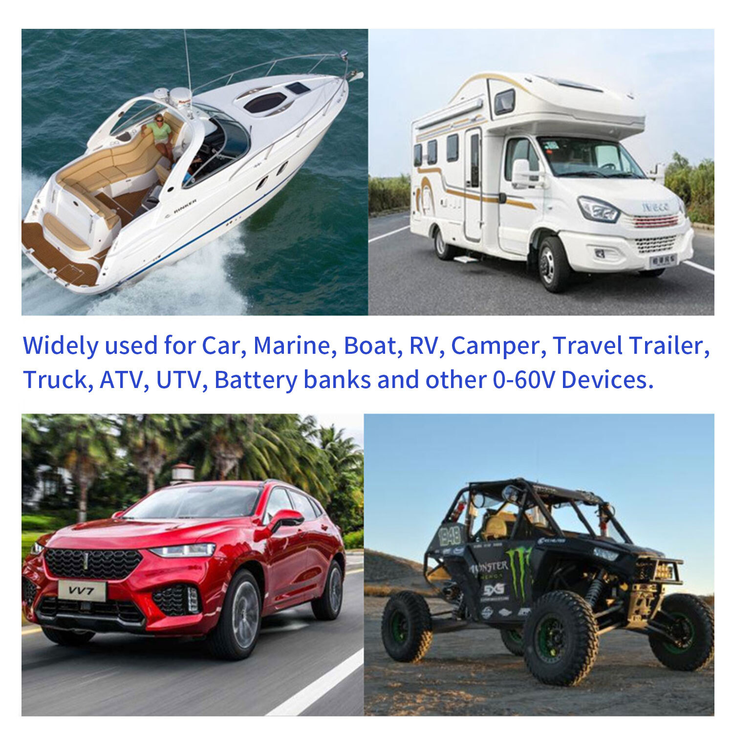 12-48V Battery Power Cut Master Switch Disconnect Isolator for Car RV (On/Off)