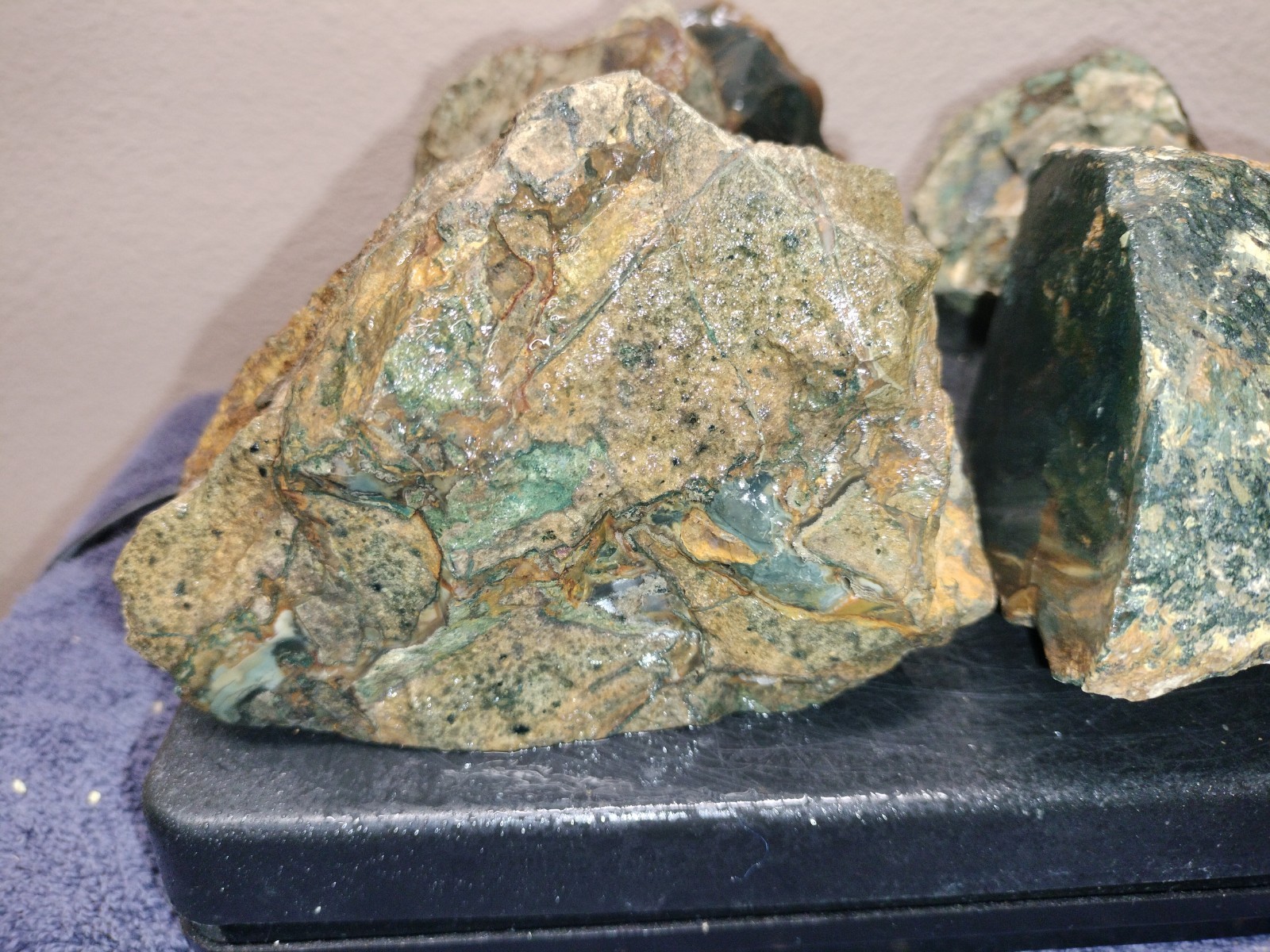 6.2LB ORBS Blue Mountain Picture of Jasper Rough 4pc Lot #23