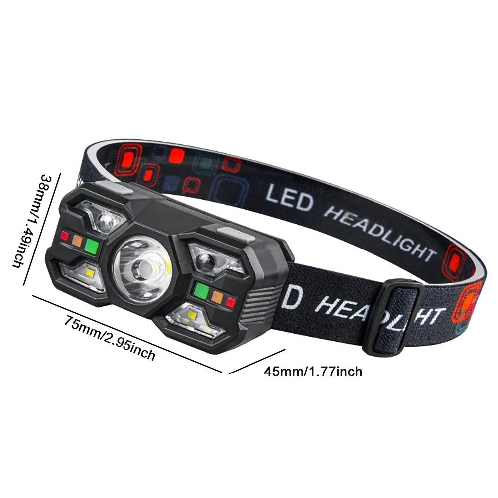 Rechargeable Headlamp Super Bright LED Head Light Forehead Flashlight Outdoor