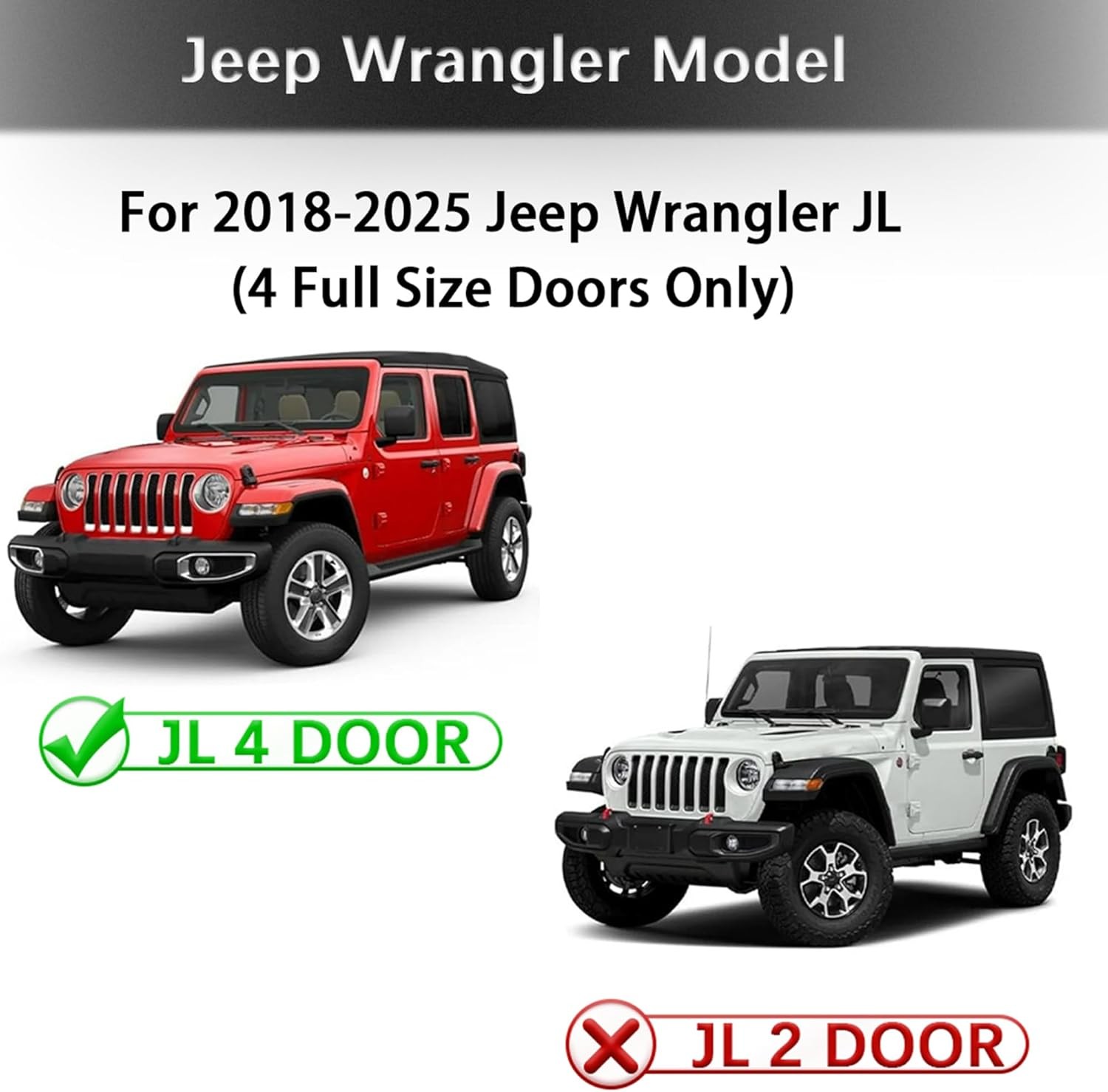 Upgraded Running Boards for 2018-2025 Jeep Wrangler JL 4 Door Side Step Nerf Bar