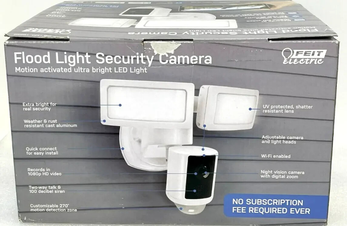 ✅ Feit Electric 1080P HD Smart Flood Light Security Camera - White SEC3000CAM ✅