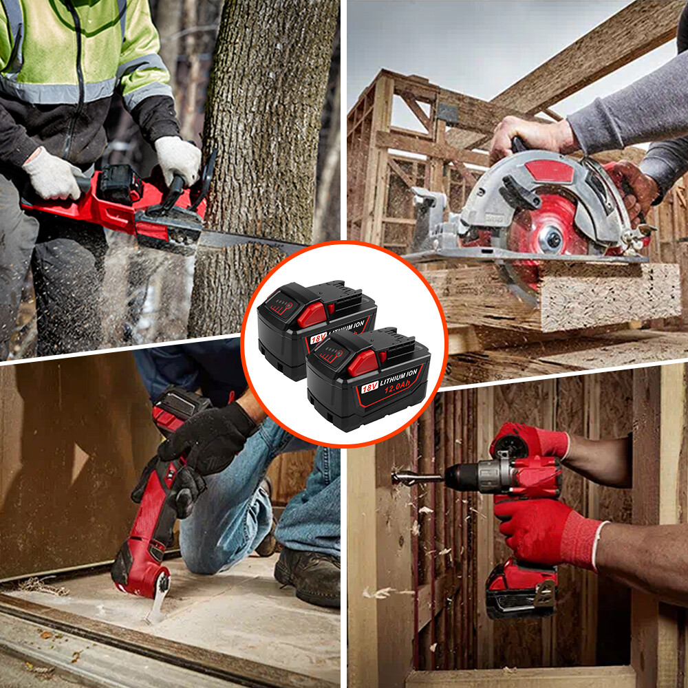 2PACK 12.0Ah For Milwaukee For M18 18V Extended Capacity Battery 48-11-1860 NEW