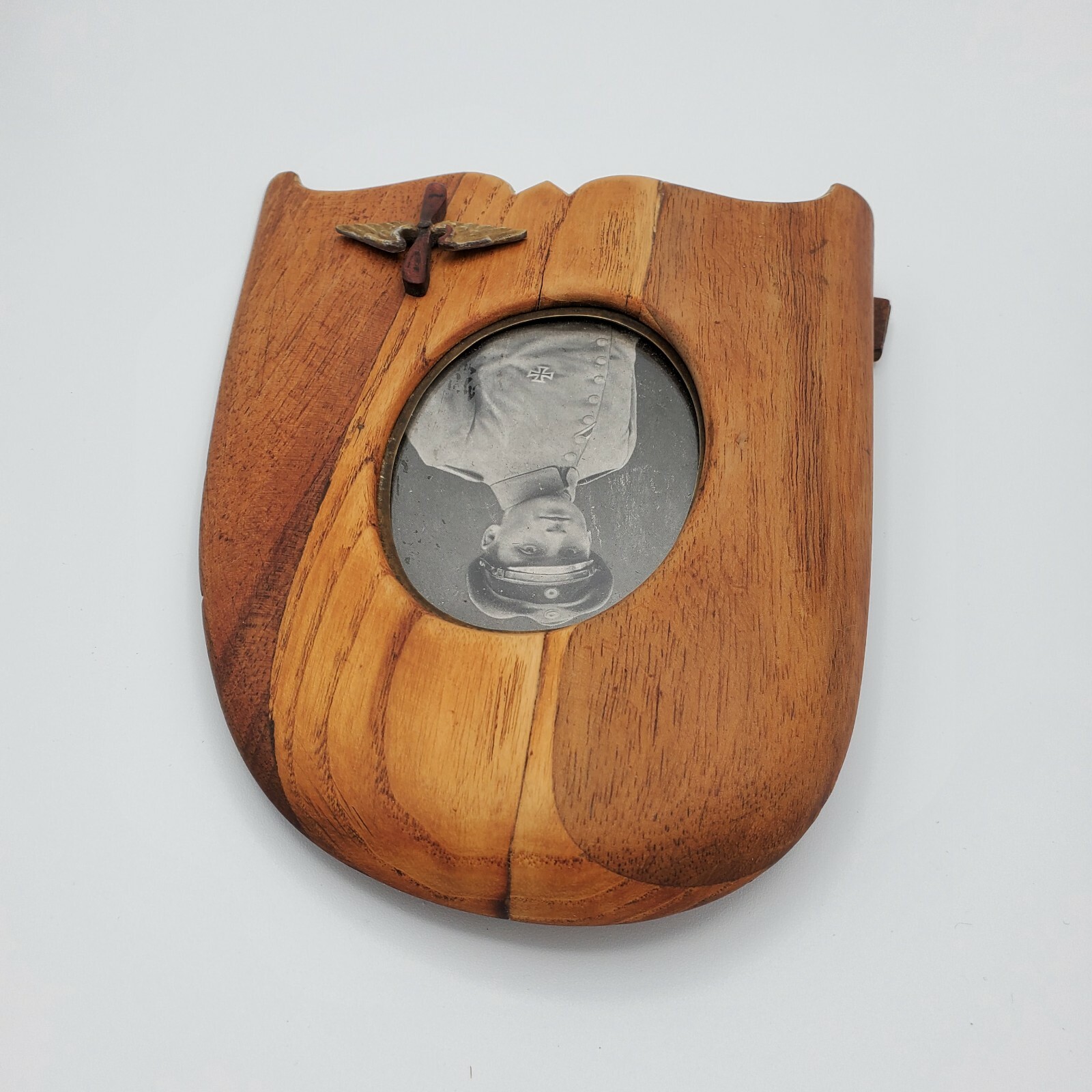 Original WW1 German Airplane Propeller Pilot Aviator picture frame wood plane