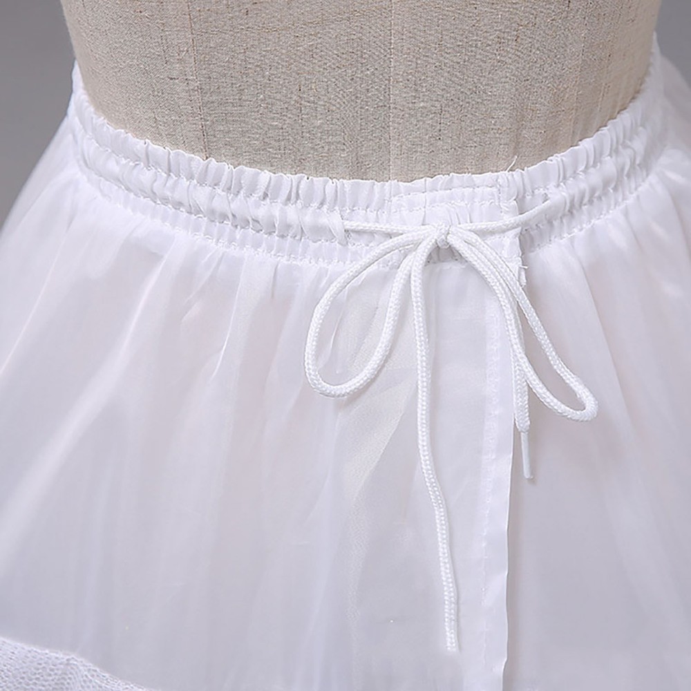 Wedding Crinoline Petticoat with Stiff Tulle 3-Hoop Steel Frame for Full Skirt