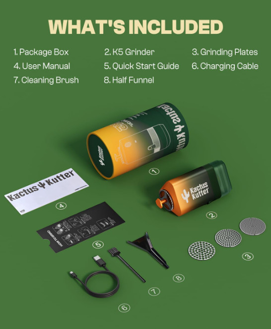 K5 Electric Kitchen Grinder Battery Powered Portable Spice Mill, 5g Capacity