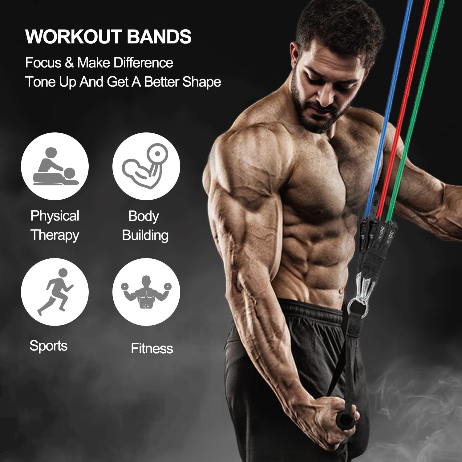 Resistance Bands,Exercise Bands,Grip Strength Trainer,Resistance Bands for Wo...