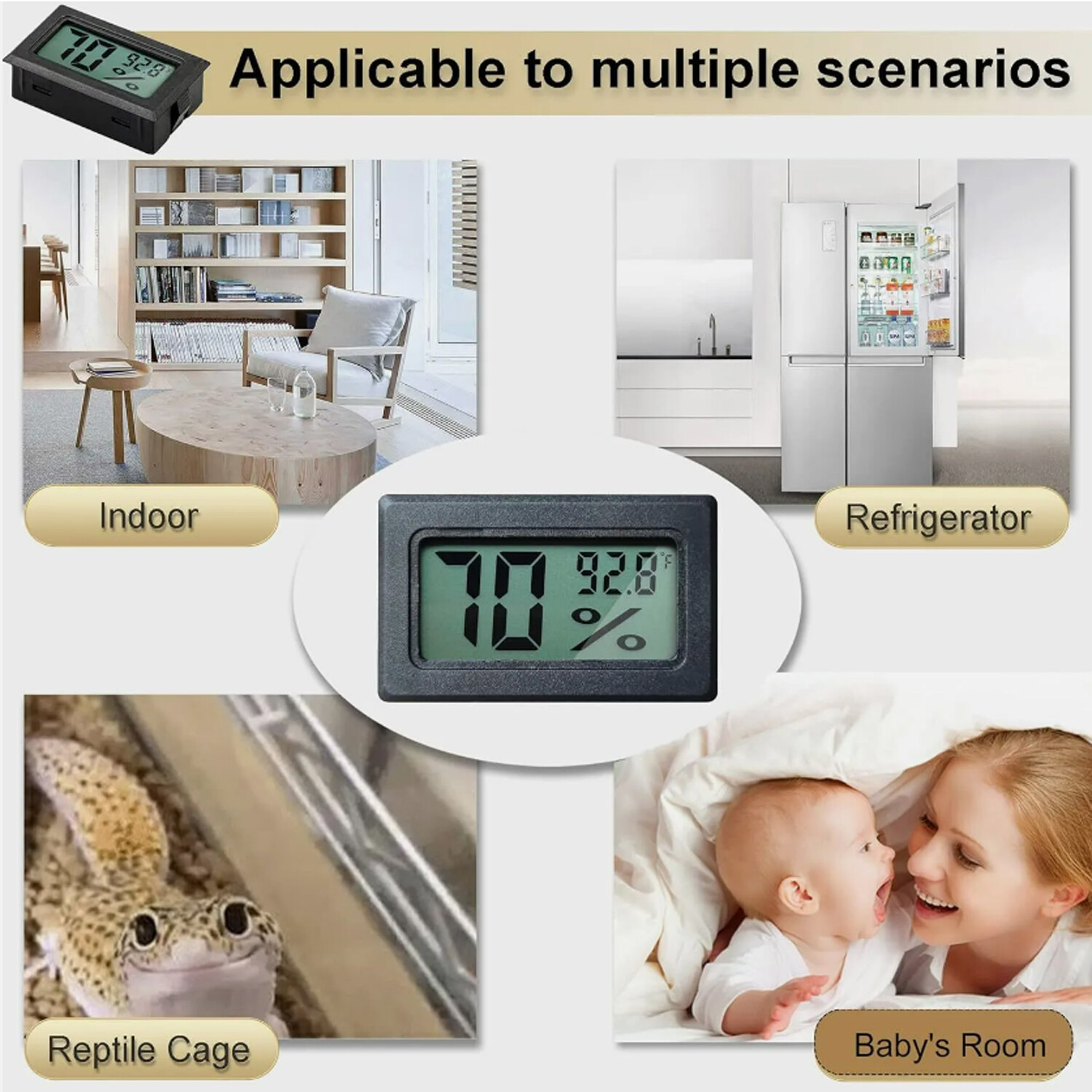 5-20PCS Humidity Meter Mini Digital Indoor Thermometer Hygrometer Temperature US