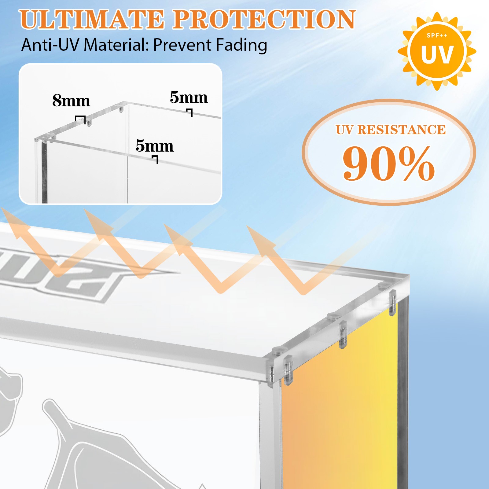 Magnetic Acrylic Case for Pokemon Charizard UPC Display 8+5mm Storage Protector