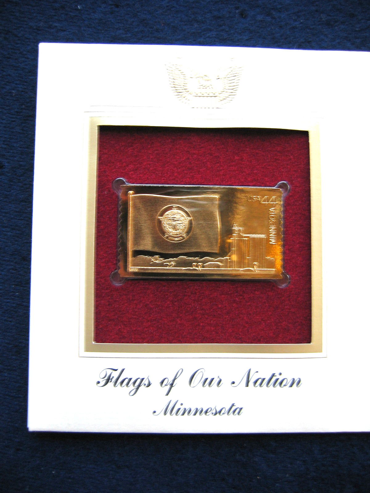 2008 Flags of our Nation Minnesota Replica FDC 22kt Gold Golden Cover Stamp