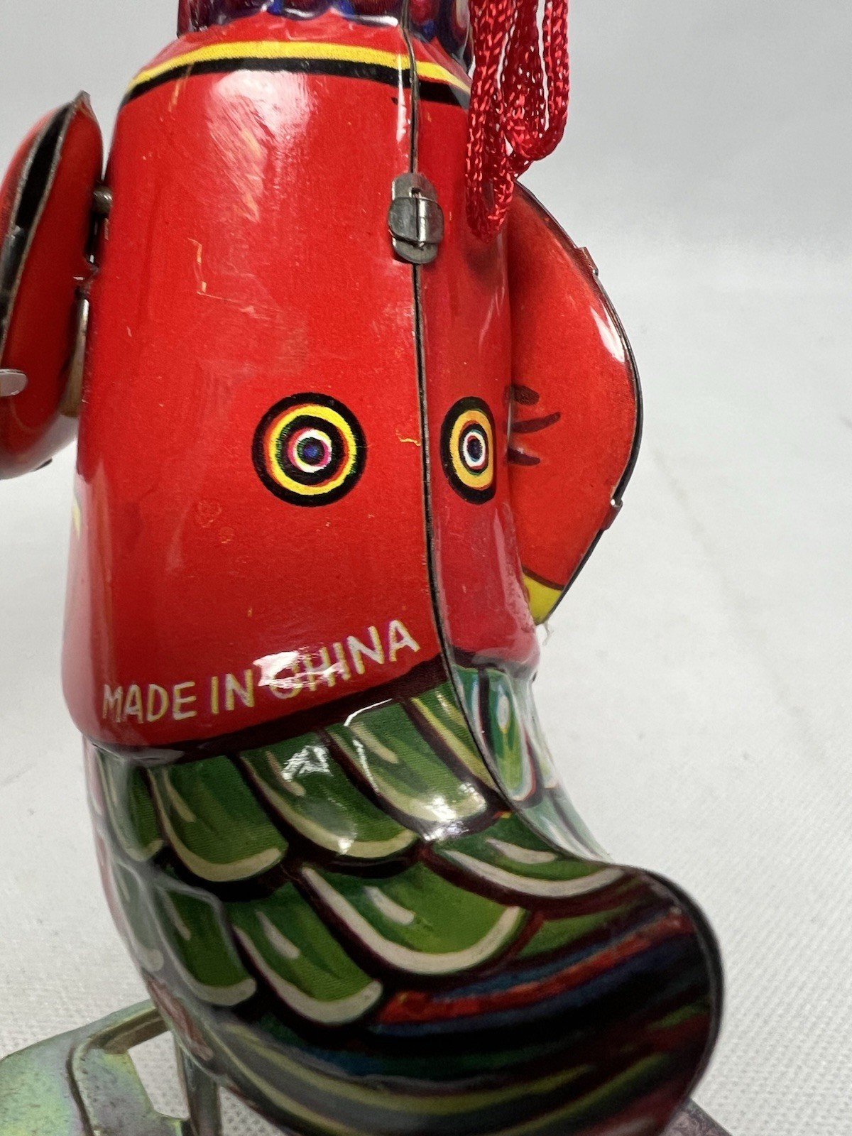 Vintage Wind-Up Dr. Duck Tin Toy 6" Graduation Cap Walking Scholar