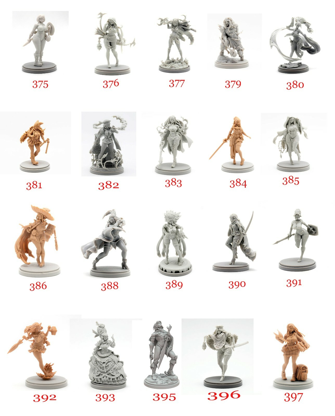 3-6-10-20-30-50 PCS, You Choose From 150 kingdom death Models 30mm Resin Unbuild