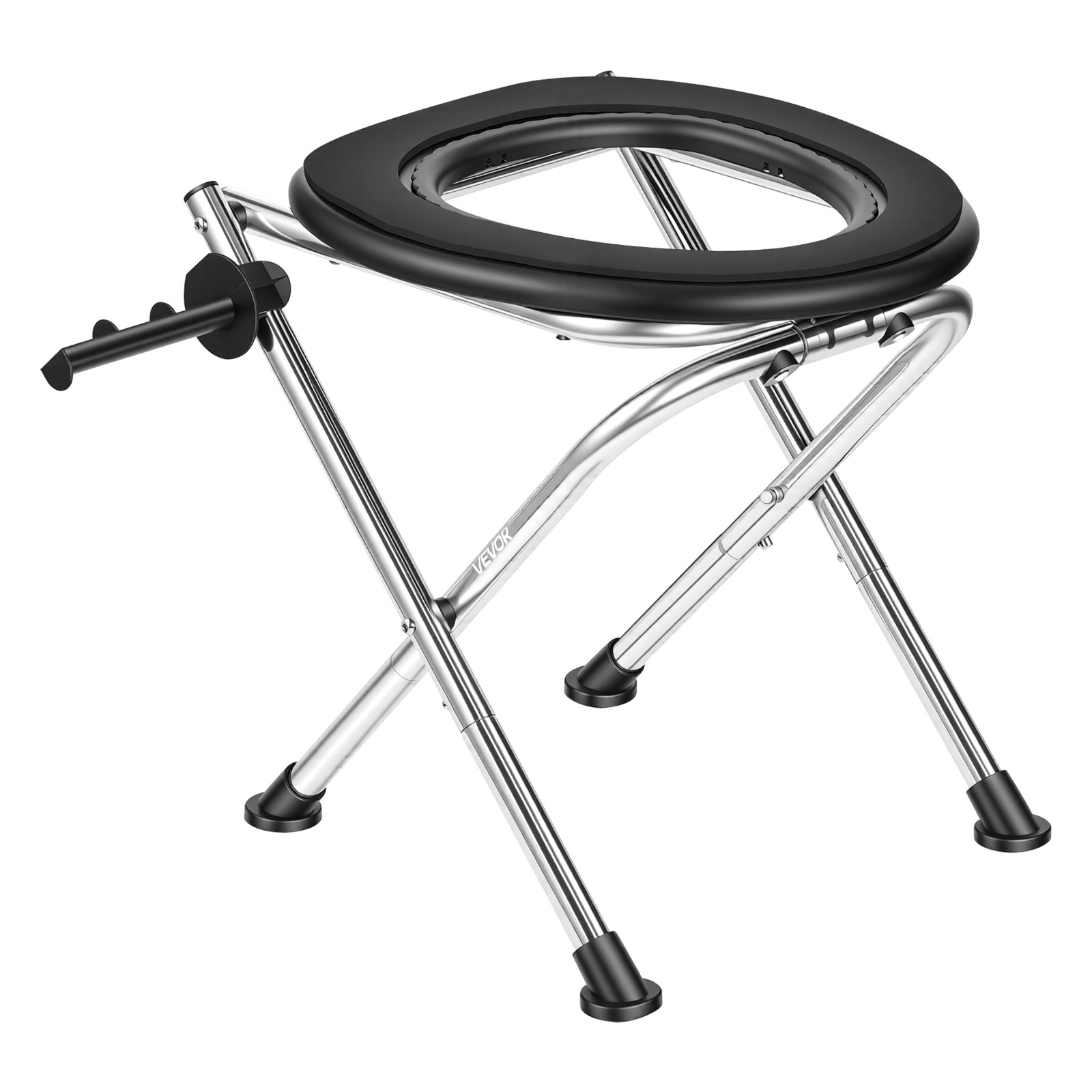 VEVOR Portable Toilet Folding Toilet Portable Chair 350 lbs Camping Travel Seat