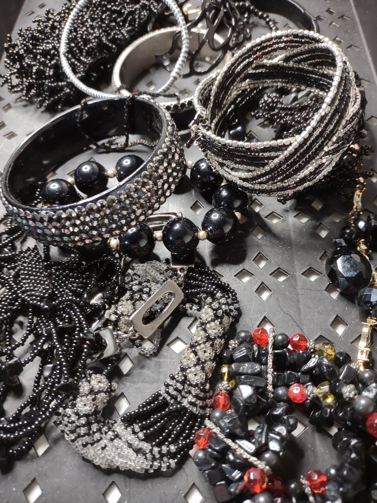 Lot Of Black / Dark Bracelets Black Bracelet Lot MLLAN