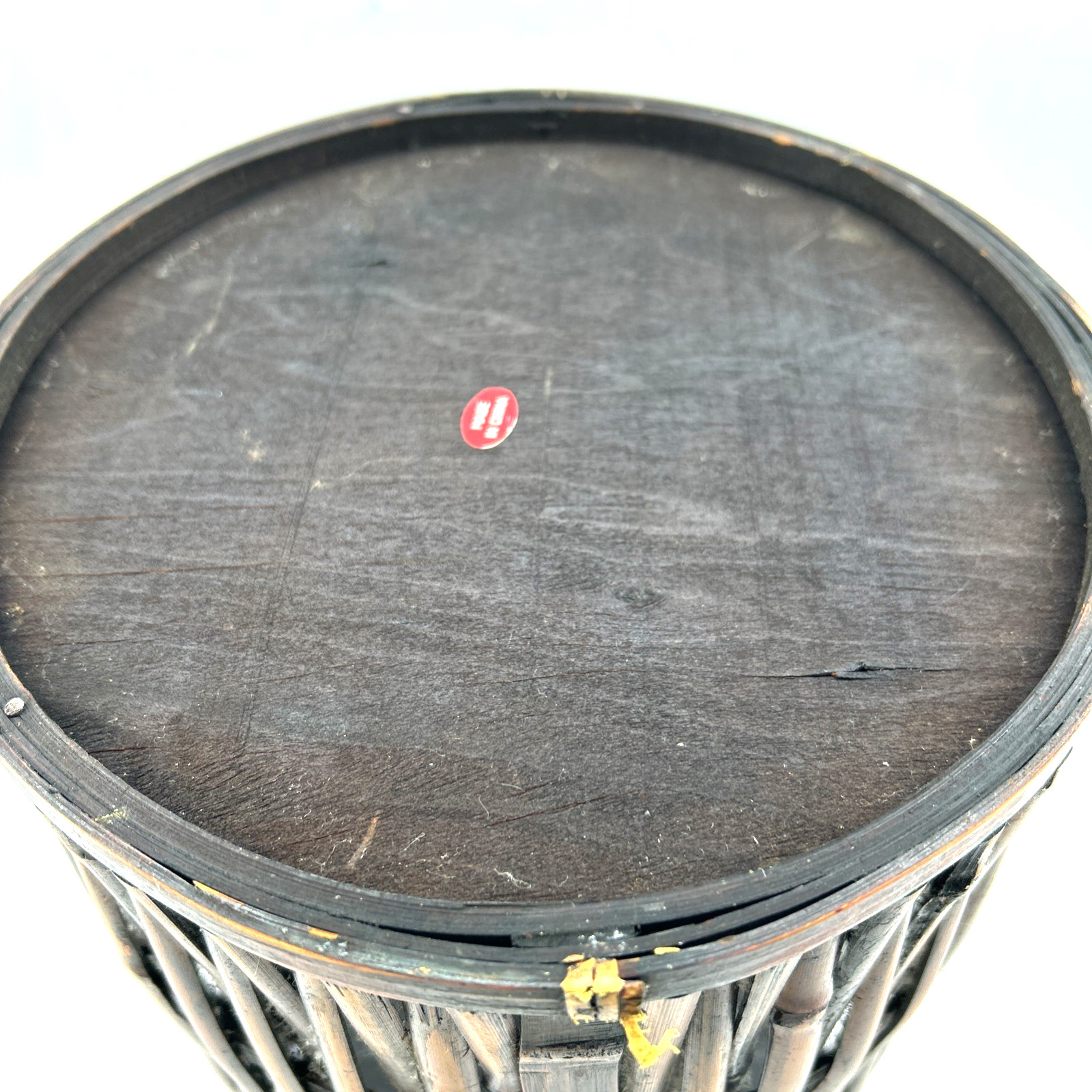 Stained Bamboo Umbrella Stand Holder 15” x 9"