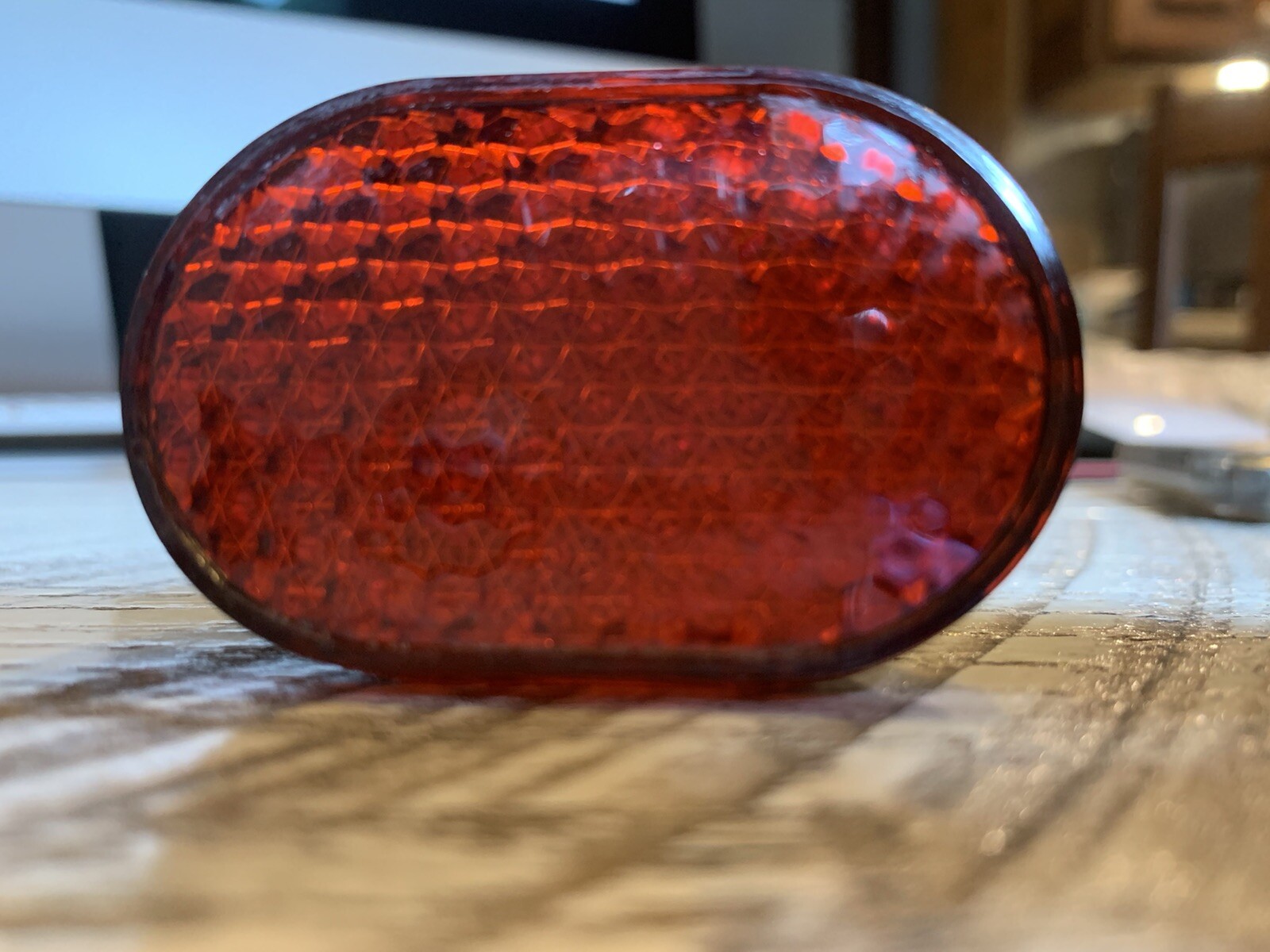 Red Bicycle Bike Rear Fender Safety Warning Reflector Tail- New