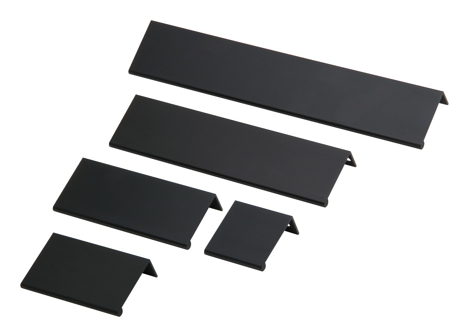 Silverline Finger Edge Pulls Aluminum Cabinet Door Drawer Handle / wood screws.