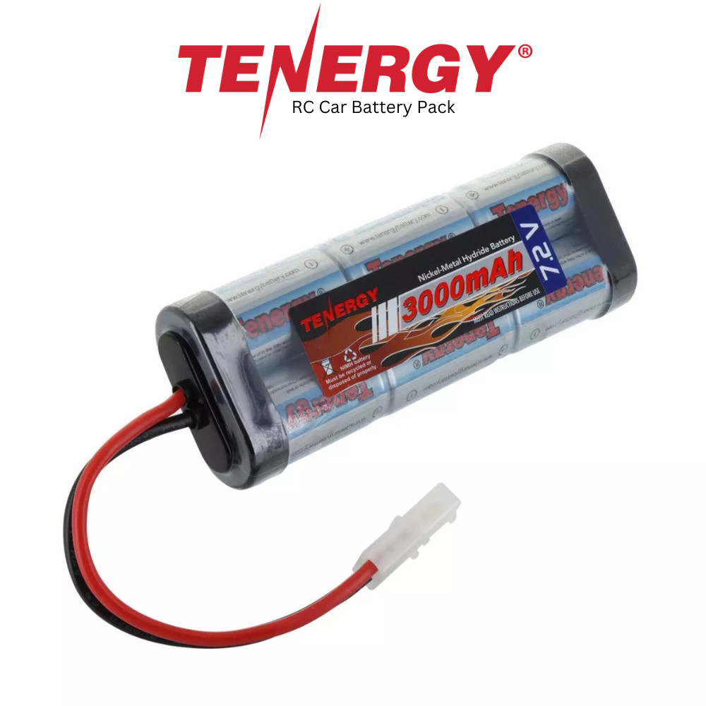 Tenergy 7.2V High Capacity 3000mAh Flat NiMH Battery Pack for RC Car With Tamiya