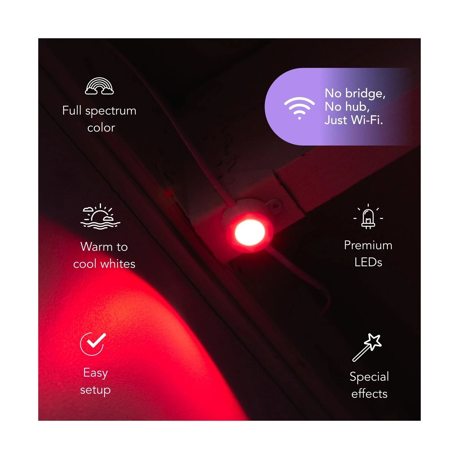 LIFX 50ft Outdoor Permanent Smart Lights RGBW LED Strip Supercolor Christmas