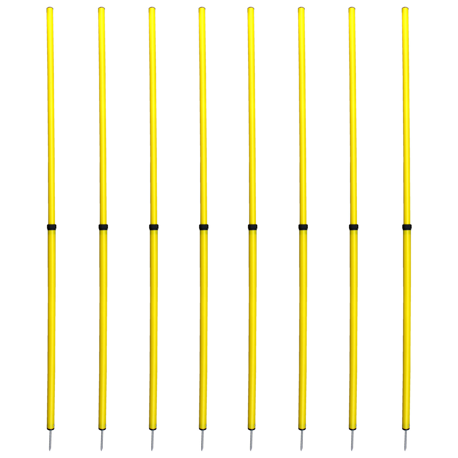 Agility Telescopic Poles Portable Training Obstacle Football Soccer Coach Set 8