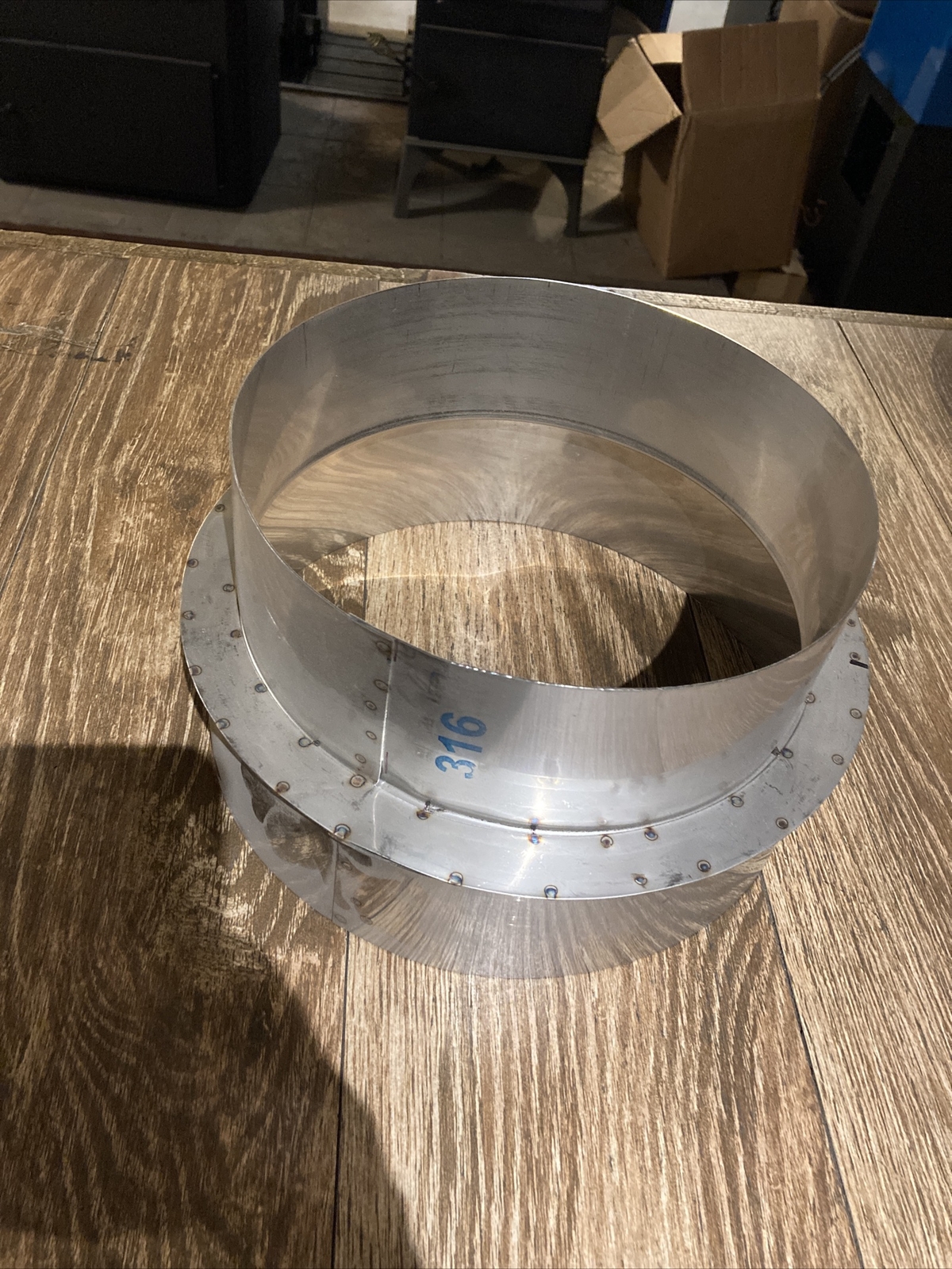 8” x 9” Stainless Steel Stove Pipe Reducer/increaser 9" to 8" 8" to 9"