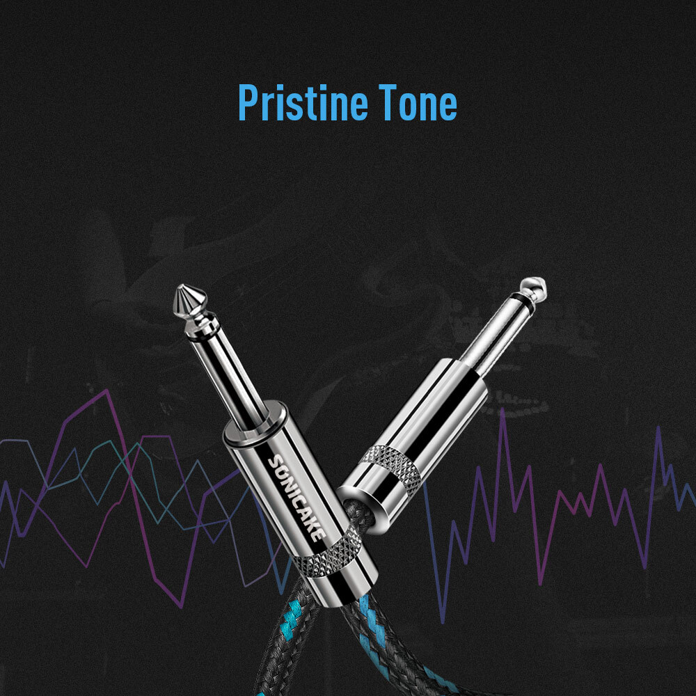 3M Electric Guitar Lead Cord Cable Jacks For Amp Pedals Instrument 6.35mm 1/4"