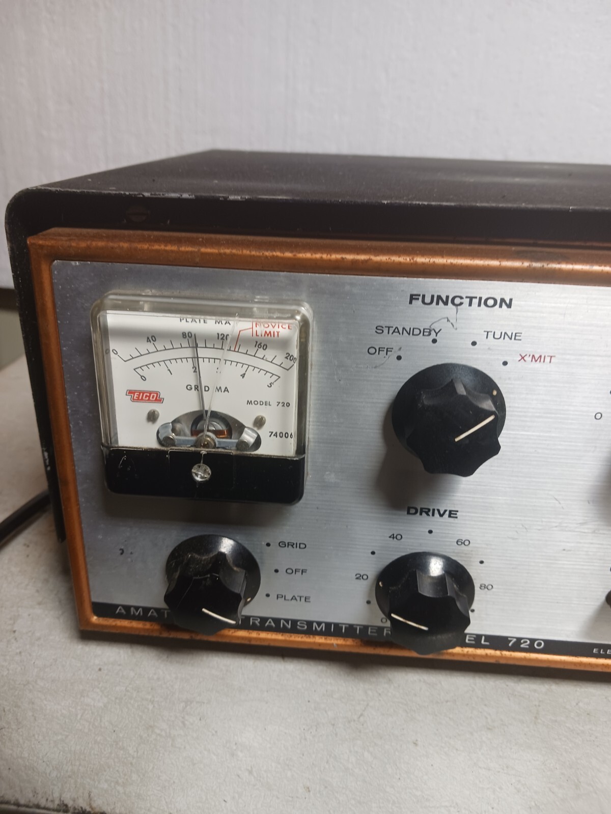 VINTAGE EICO AMATEUR TRANSMITTER MODEL 720 #206