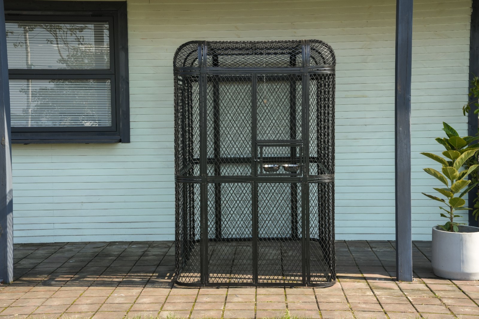 Extra Large Flight Metal Bird Cage Aviary Parrot Macaw Finch Tight Bar Spacing