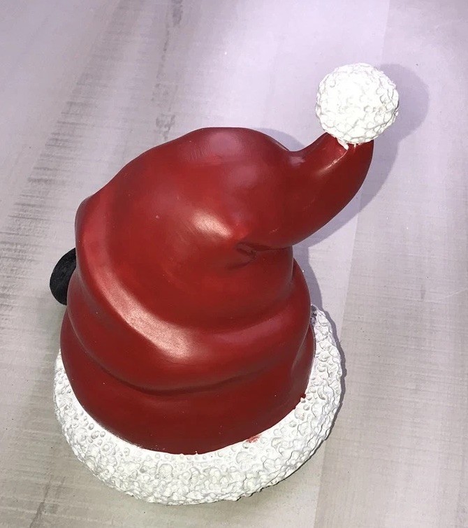 Ashland Pepermint Lane Black Labrador Dog Santa Hat Table Top Decor 6inch New