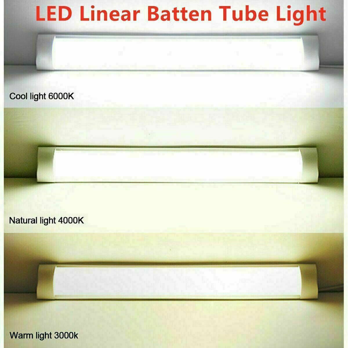 LED Strip Light Batten Tube Garage Ceiling Light 1FT 2FT 3FT 4FT