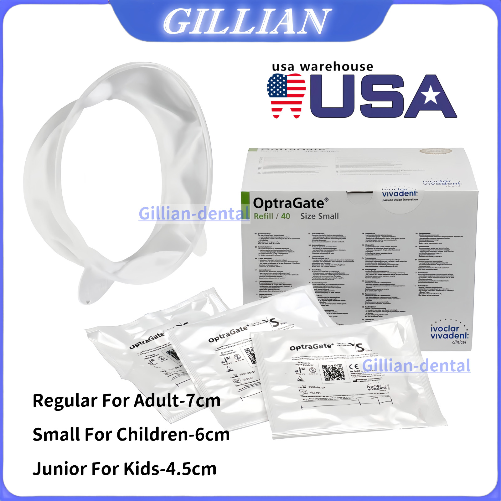 10pcs Ivoclar Vivadent Optragate 3D Lip Cheek Retractor Dental Mouth Opener