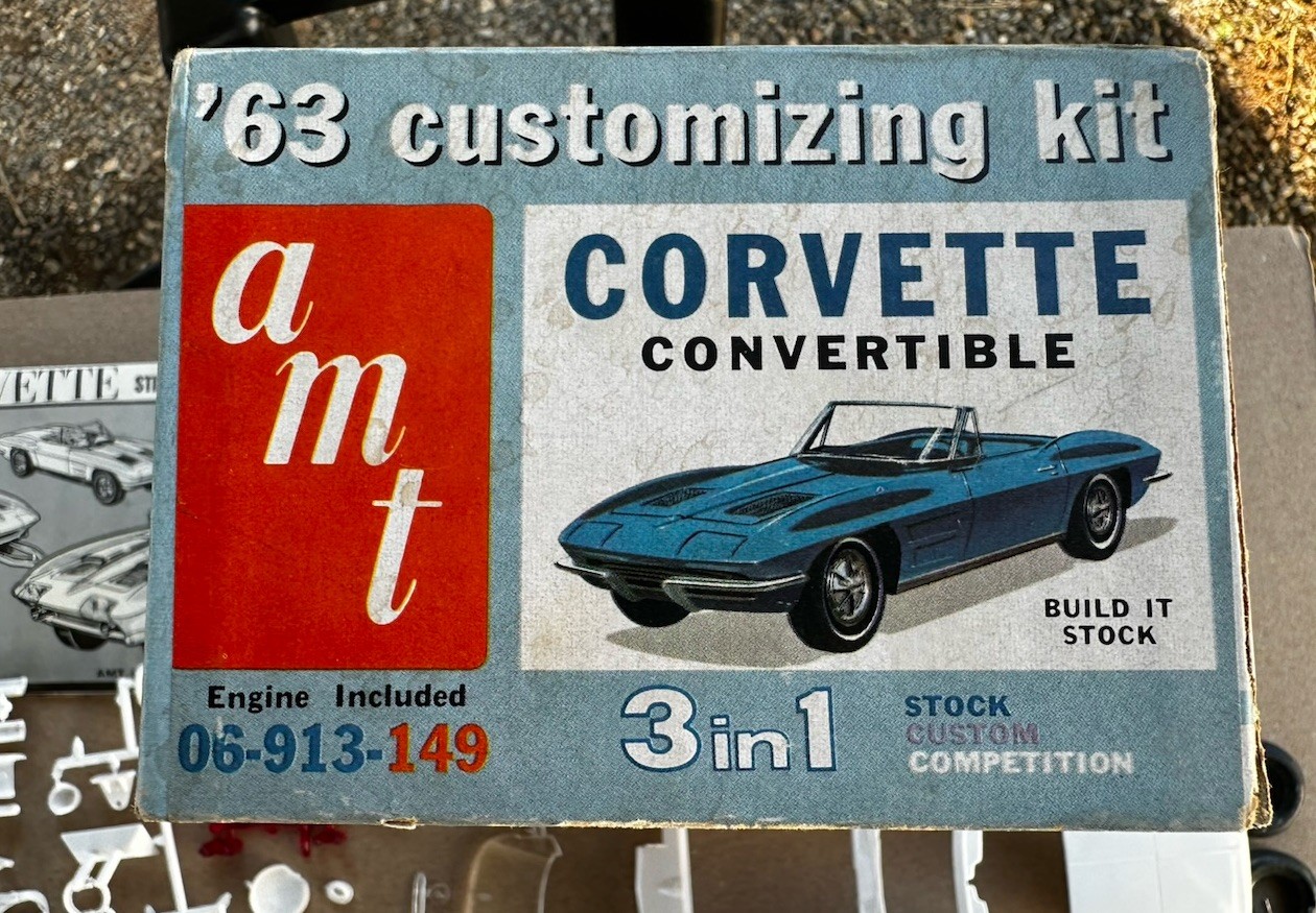 KIT#1-VINTAGE AMT '63 CUSTOMIZING KIT CORVETTE CONVERTIBLE 06-913-149