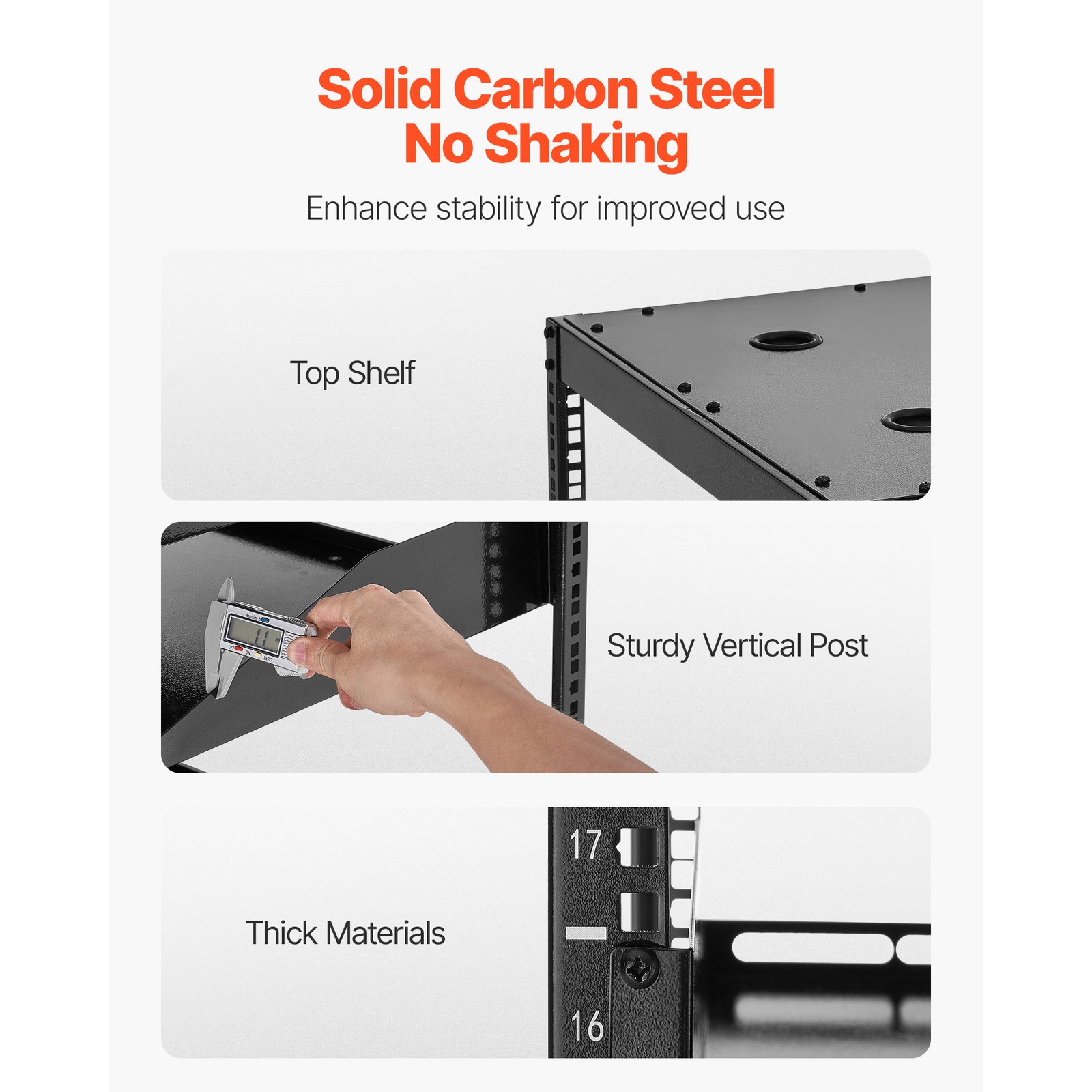 Uimoso 20U Open Frame Wall-Mount Server Rack with 4 Posts and Shelves