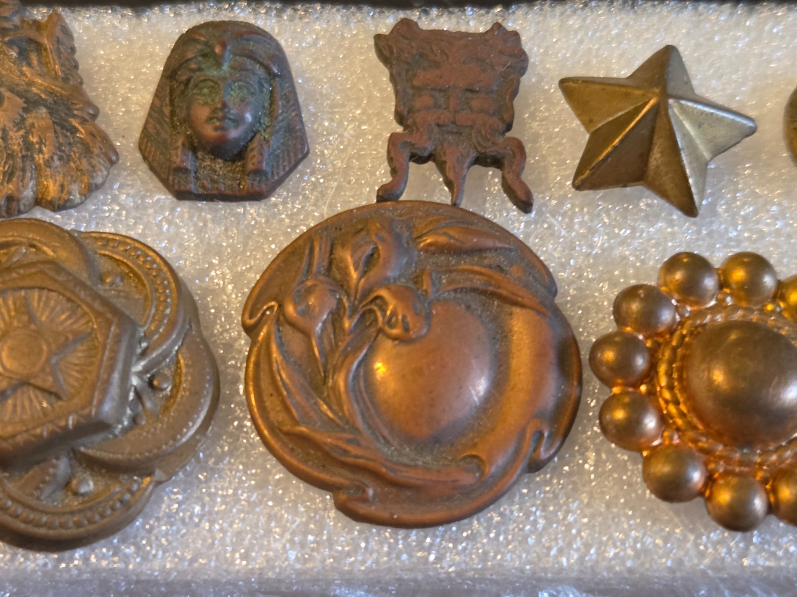 Decorative Vintage Brass/Metal Furniture Tacks Mixed Lot