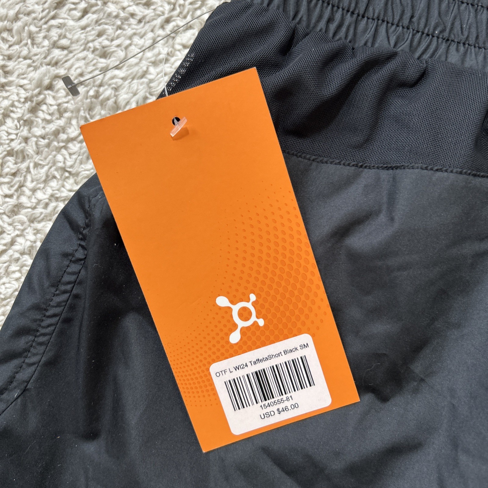 Orangetheory Fitness OTF Taffeta Lined Shorts Womens Small Black Workout Running