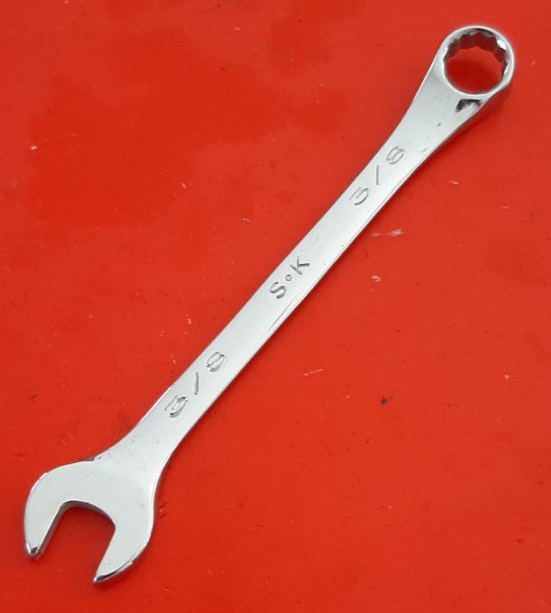 S-K  SK Tools 88292 3/8" Combination Wrench Standard 12pt Point USA Full Polish