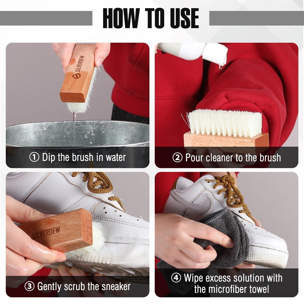 7PCS Shoe Cleaning Kit 2 Bottles Shoe Cleaner Complete Shoe Cleaning Kit New