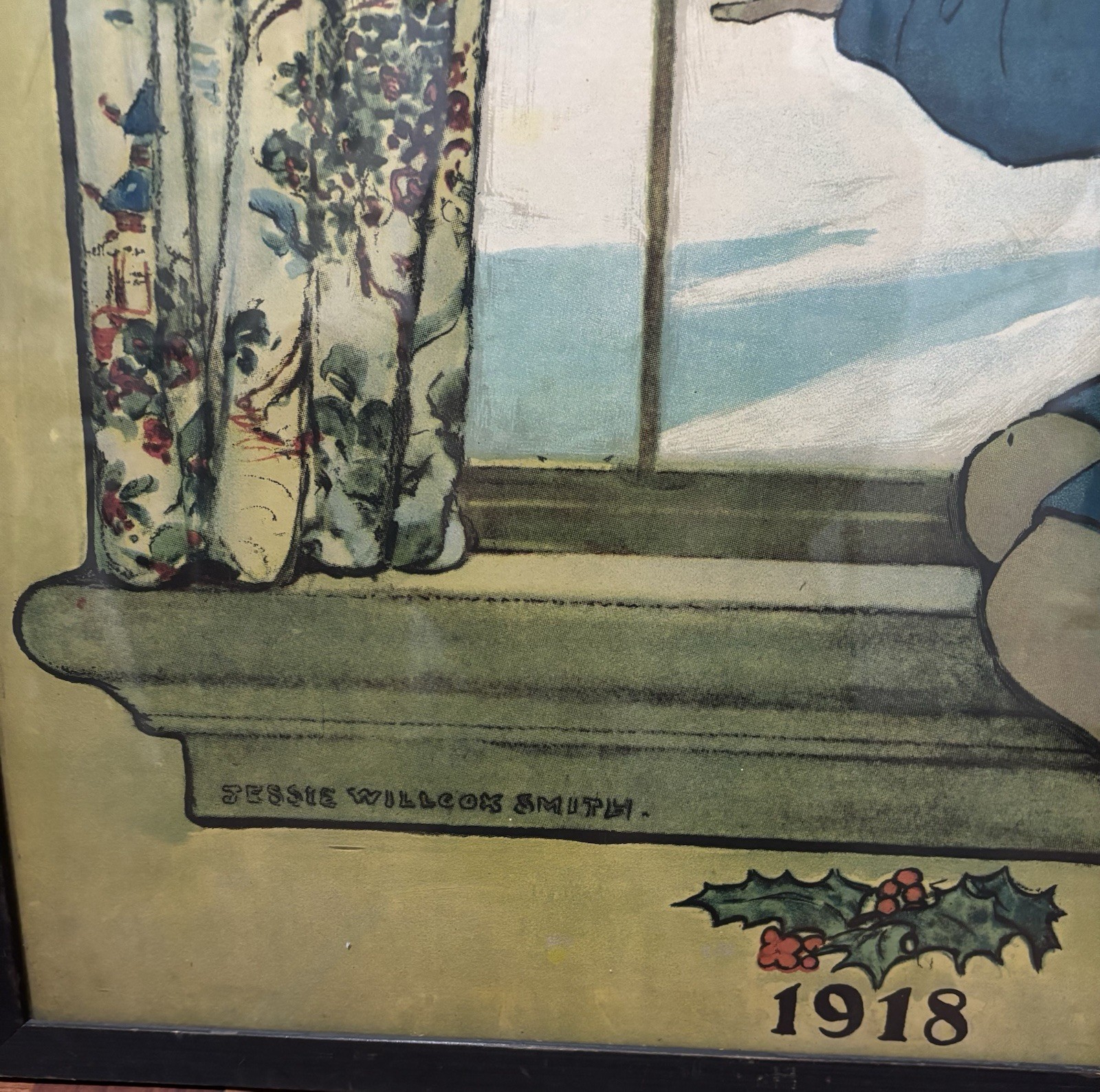 Jessie Wilcox Smith 1918 Red Cross Framed Vintage Poster 22”x29”