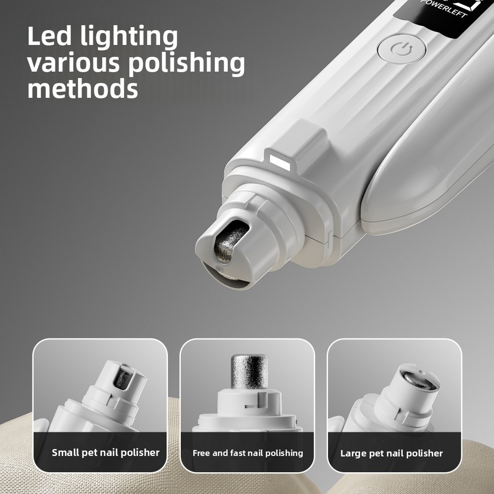 Electric Rechargeable Dog & Cat Nail Clipper Trimmer and Grinder with LED Light