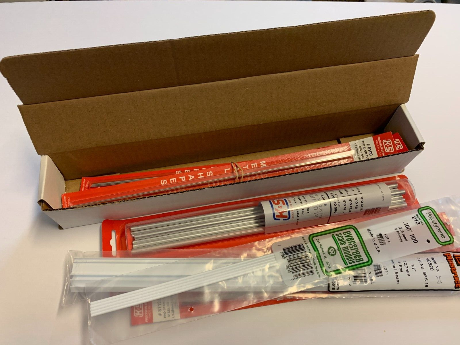 K&S Solid Brass C Channel 3 Pieces Packs 12" Long 1/8" wide x 1/8" Side #9885