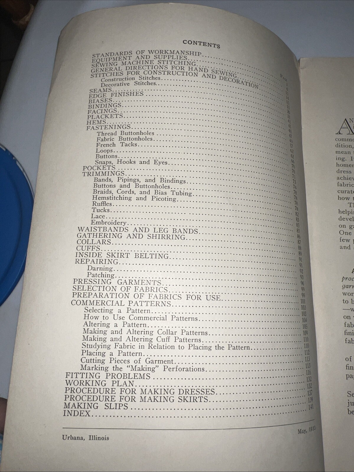 Clothing Construction Mary C. Whitlock 1933 Vintage Sewing Dressmaking Pattern