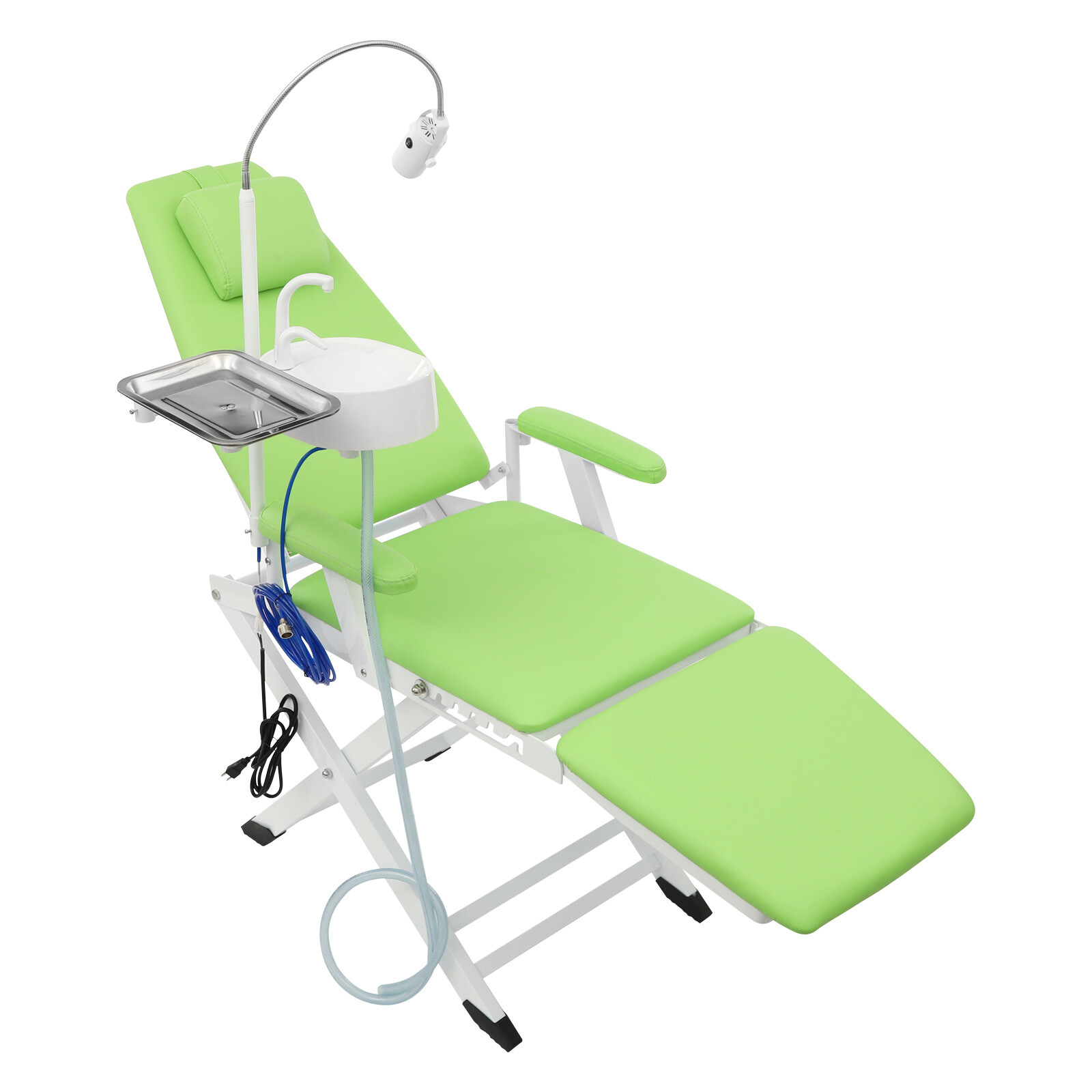 100kg Capacity Folding Mobile Chair LED Dental Chair Portable Dental Chair US