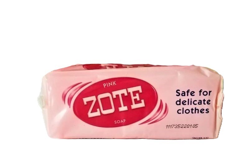 12X Zote Pink Laundry Soap Hand Wash Soap for Stains 200g 7 Oz Zote Bar Jabon